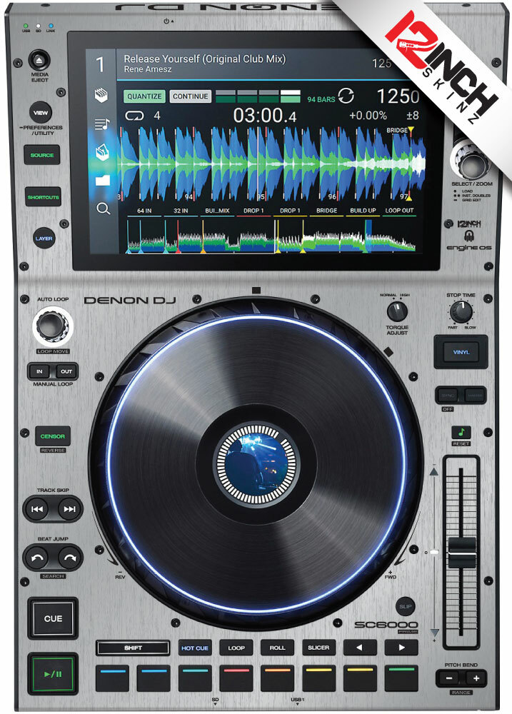 Denon SC6000/6000M Skin (Pair) Bushed Silver