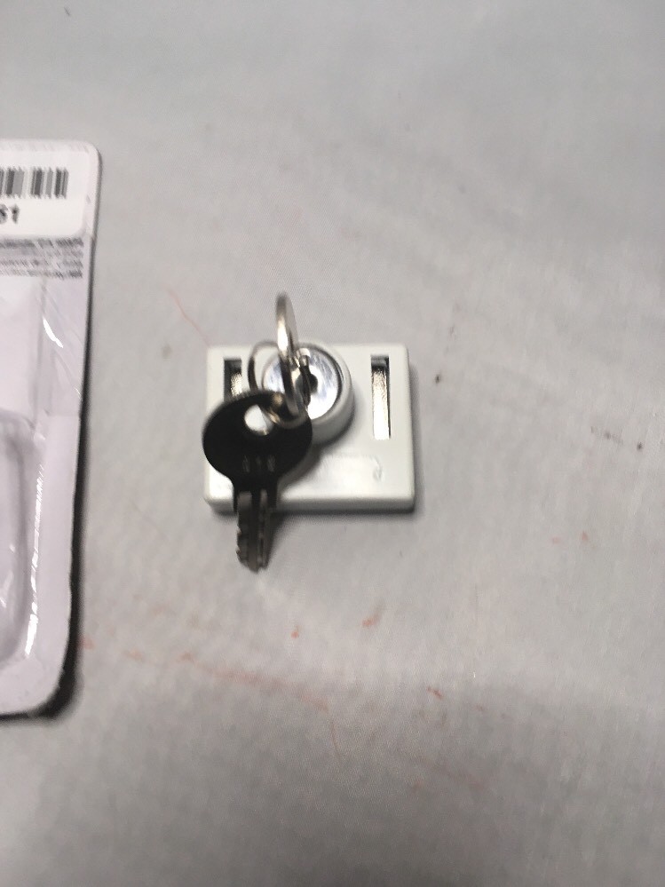 Defender Security U 9839 Keyed Sliding Window Lock, White Finish