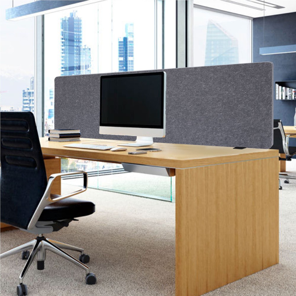 Office Partition, Polyester Desk Divider, Desktop Privacy Panel Table Mounted