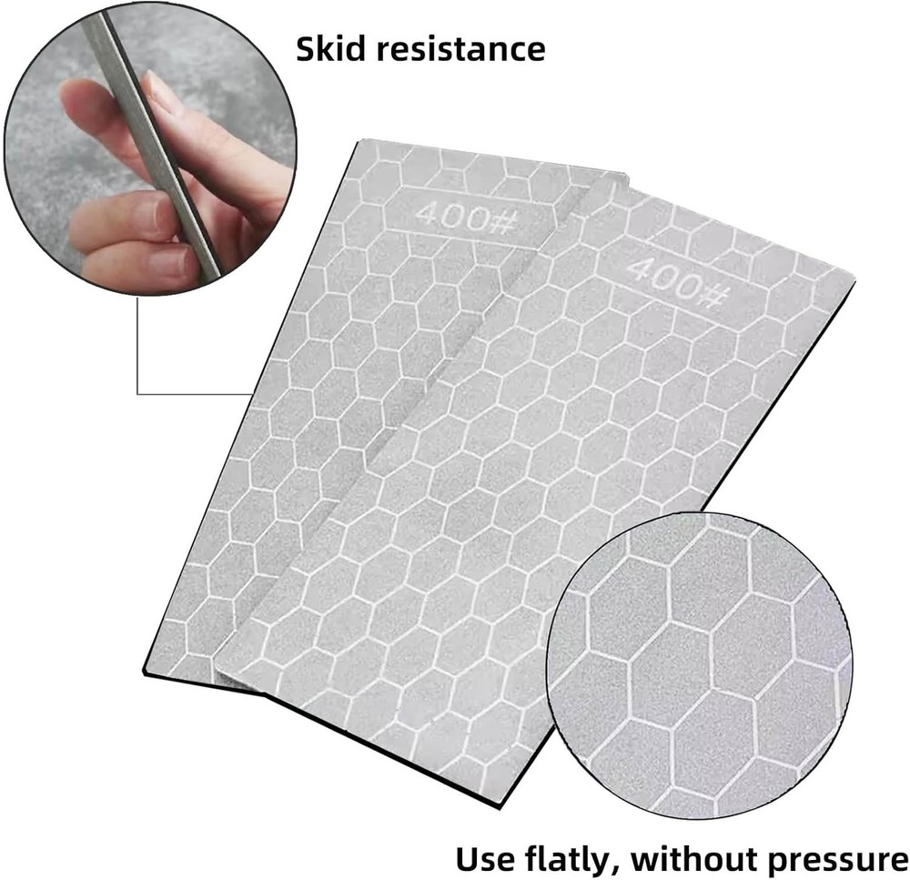 Diamond Sharpening Stone, 5 Pcs Knife Sharpening Stone for Kitchen Sharpening, D