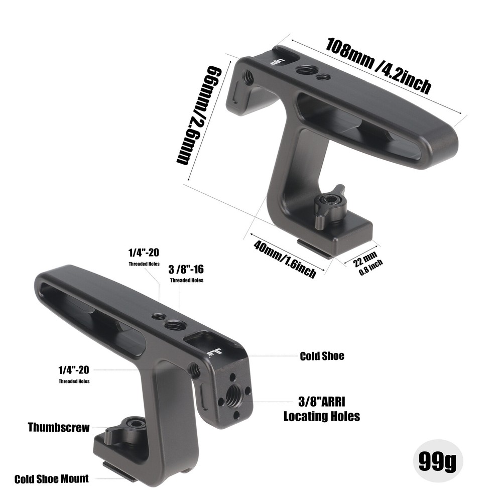 Mini Top Handle Grip with Cold Shoe for DSLR Mirrorless Camera Cage Vlogging Rig