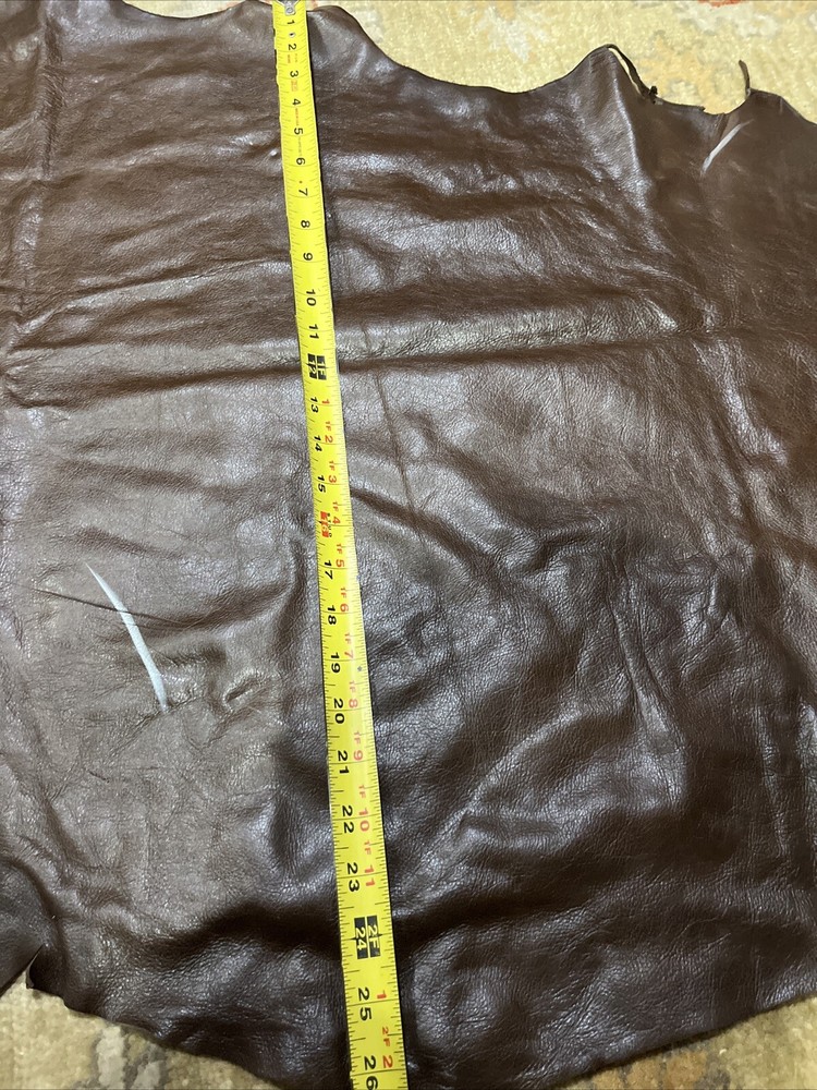 Leather Hide Upholstery Chocolate Brown Large Piece