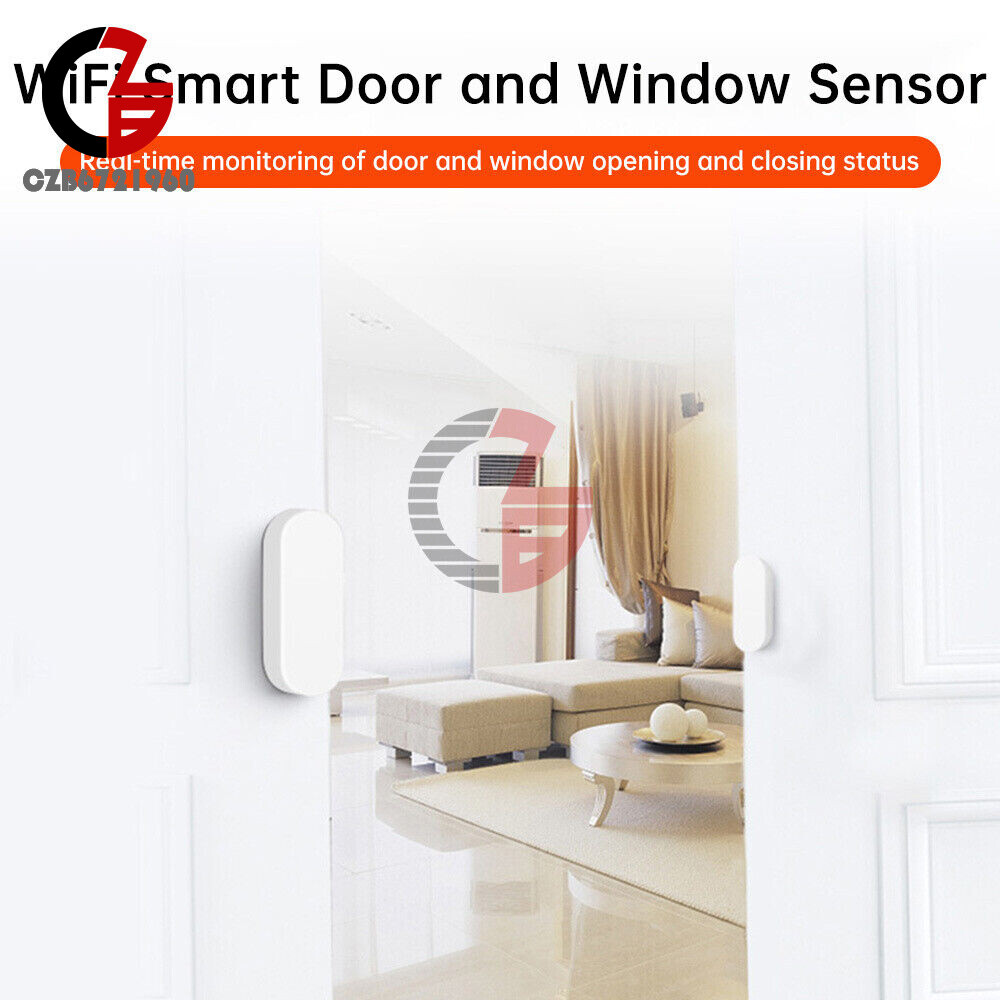 TUYA Wireless WIFI ZigBee Home Security Door Sensor App Control Notification 3V