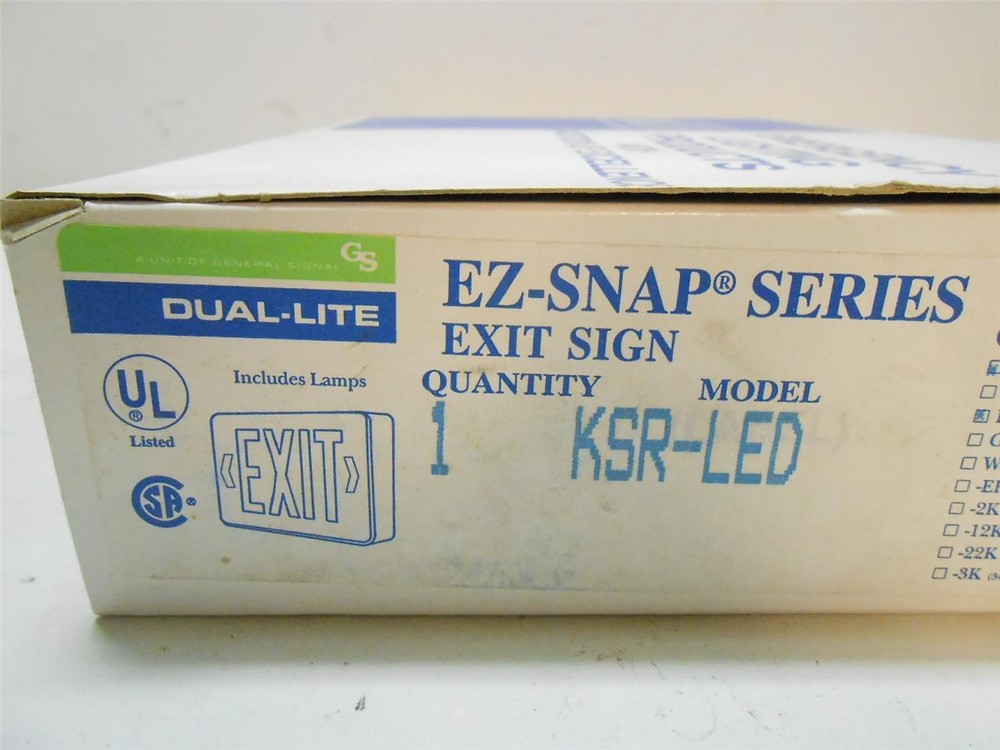 DUAL LITE EMERGENCY EXIT SIGN KSR-LED