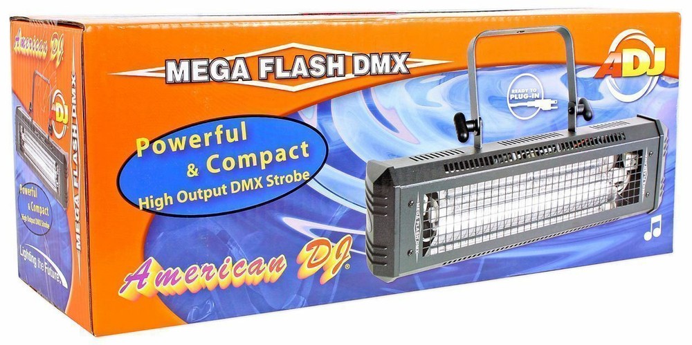 American DJ Mega Flash DMX 800-Watt Compact DMX Strobe Light w/ Sound Sensor