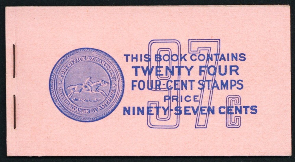 BK109a, Mint 97¢ Booklet With Experimental Interleaving SCV $150.00 Stuart Katz
