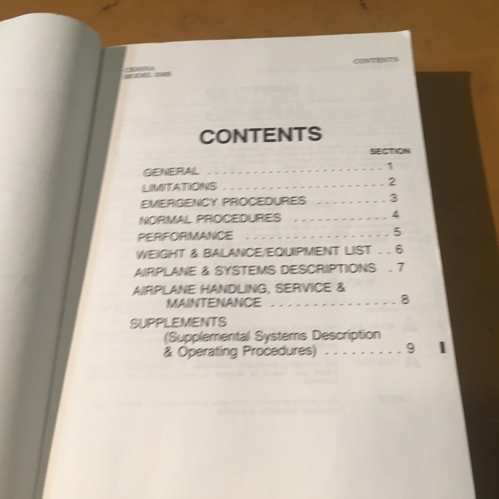 Cessna 208B Caravan I Pilot's Information Manual