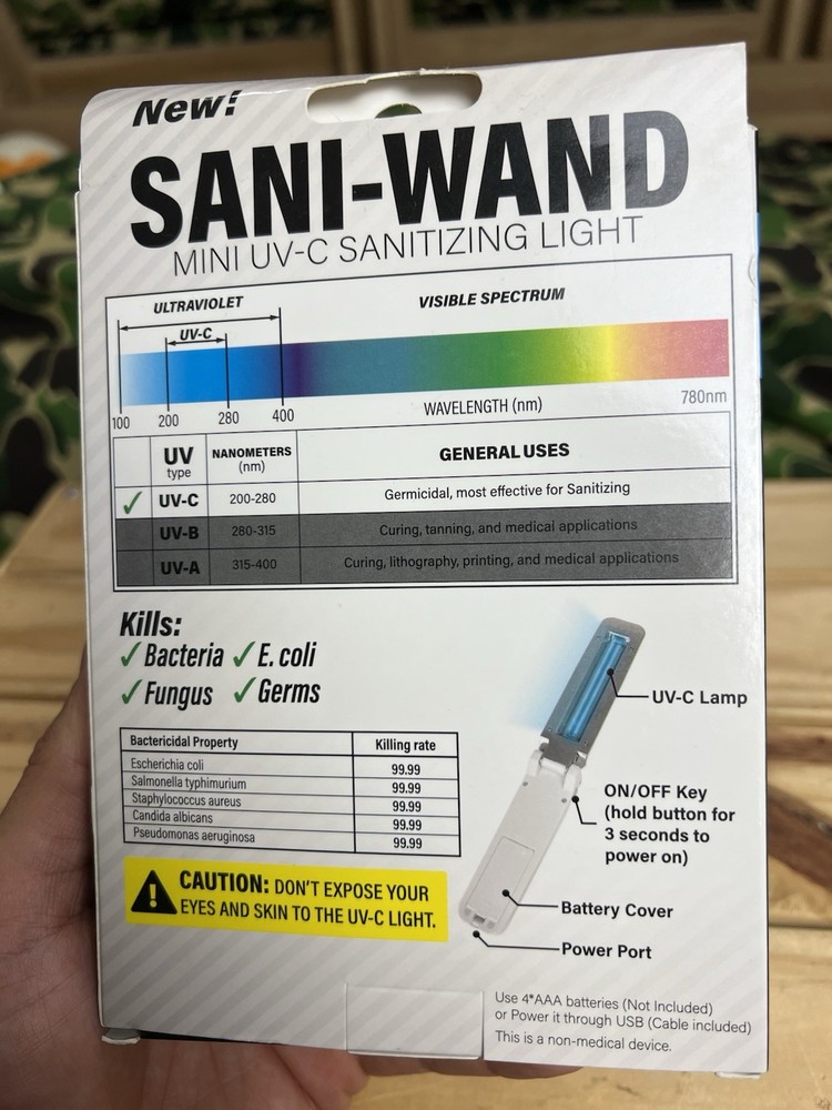 SANI WAND MINI SANITIZING LIGHT - White