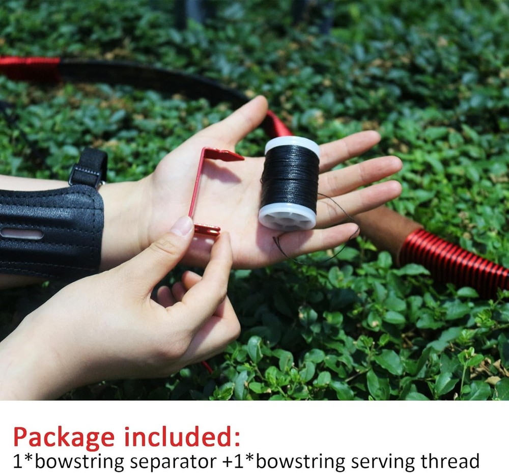 Archery Bowstring Separator and Serving Thread Set Peep Sight Red