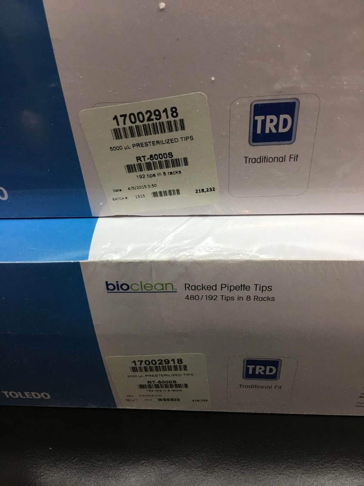 Rainin REF 17002918 Pipette Tips Pre sterilized 2000 / 5000uL Lot 2 Packs