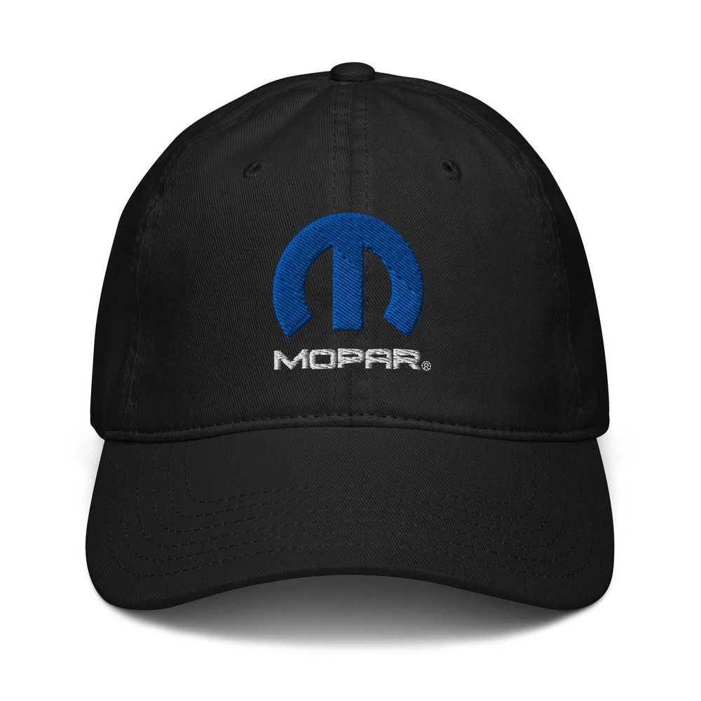 Mopar Logo (Blue) Adjustable Baseball Hat One Size Black