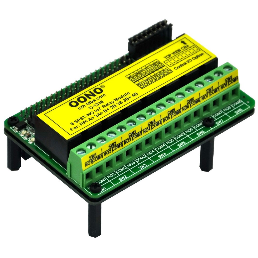 8 SPSTNO RPi IoT Power Relay Module Fits Raspberry Pi A+ 3A+ B+ 2B 3B 3B+ 4B