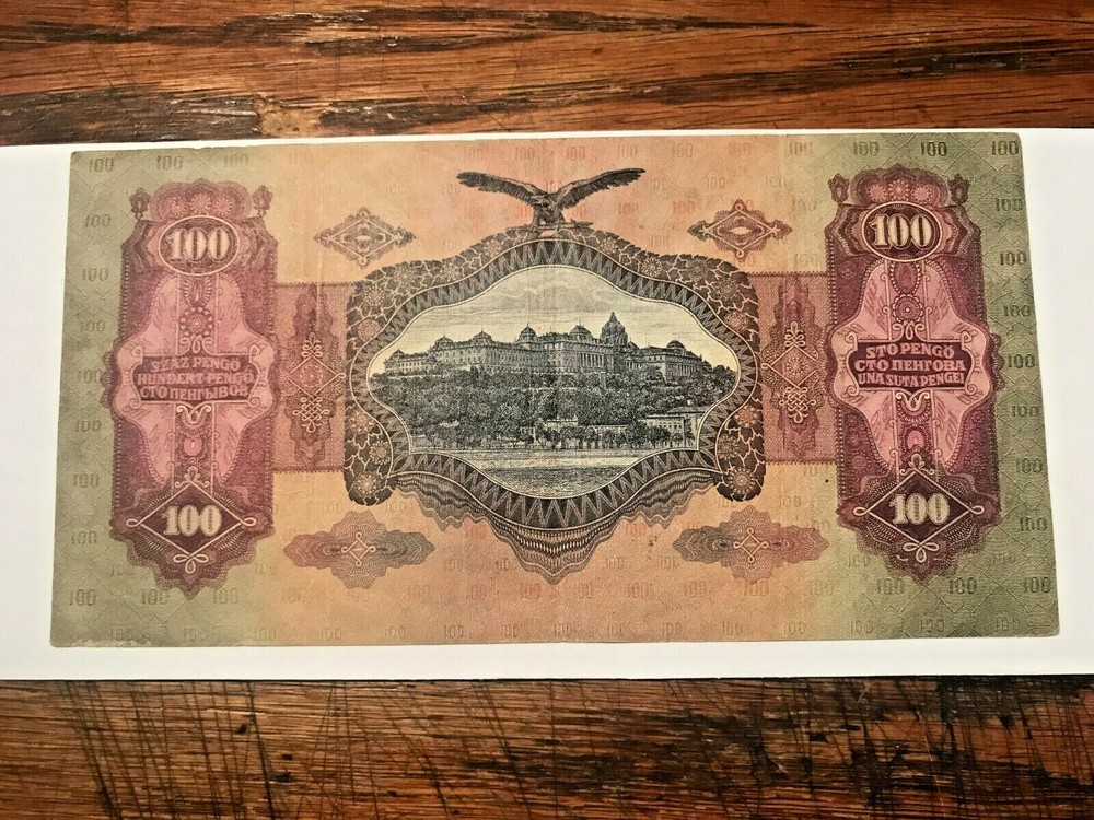 1930 Hungary 100 Pengo Budapest VF+ #18861