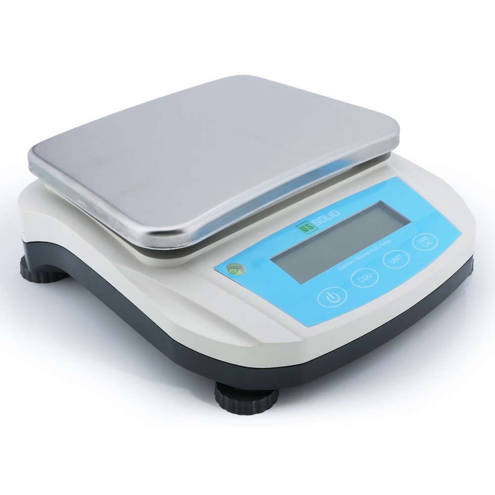 U.S. Solid 5000 x 0.01 g Precision Balance Scale RS232 USB Interface AC/DC Power