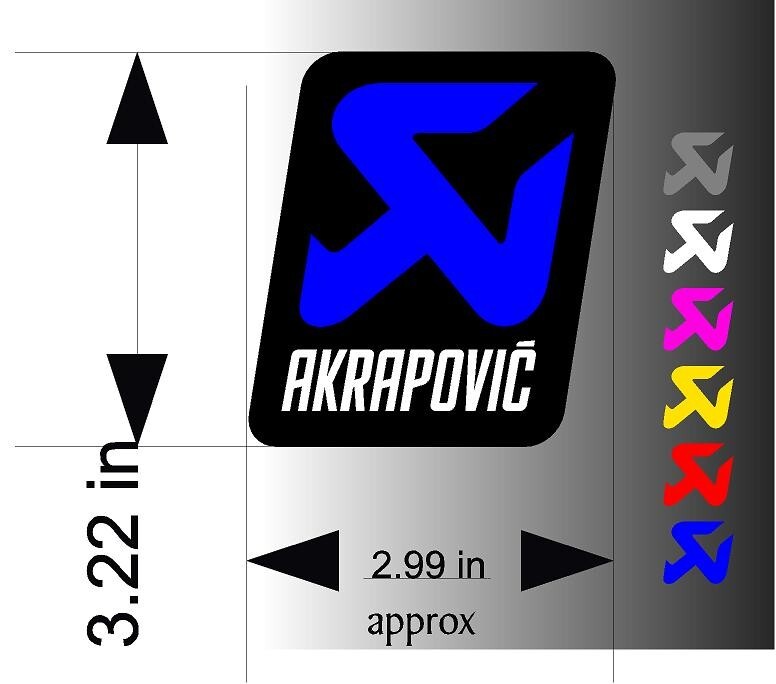 2 Pcs Motorcycle AKRAPOVIC Decal Sticker