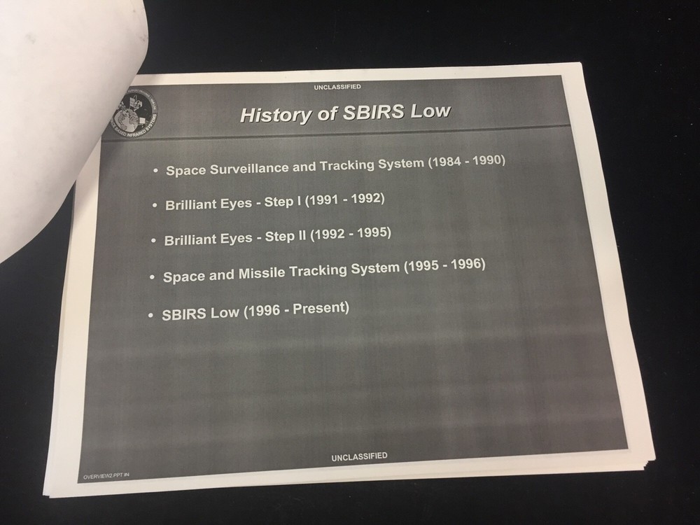 1999 SBIRS (SPACE BASED INFRARED SYSTEMS) MISSLE TRACKING SYSTEMS PRESENTATION