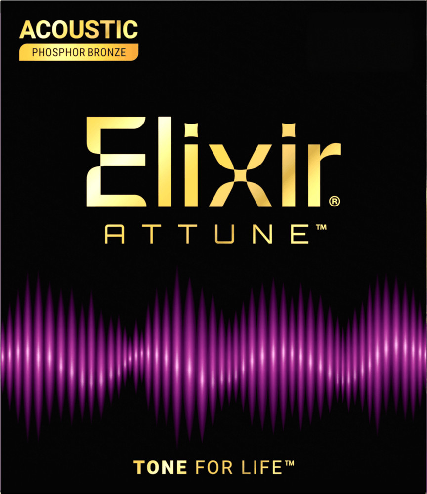 Elixir Strings  Attune Phosphor Bronze Acoustic Guitar Strings - .013-.056