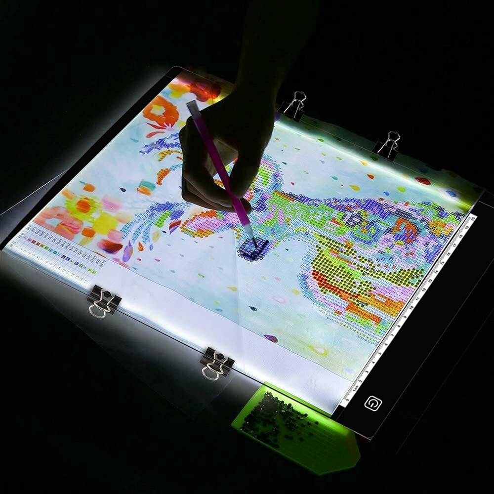 A4 Ultra-Thin Portable LED tracing Light Box Dimmable Brightness Black