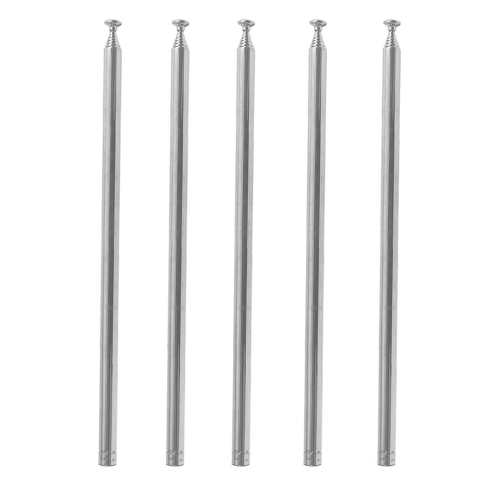 AEDIKO 5pcs M3 Female Antenna Telescopic Thread 7 Sections AM Silver