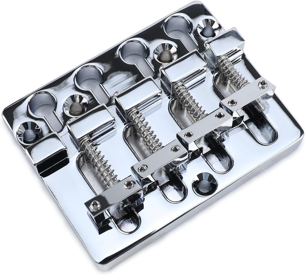 Solid Brass 4 String Bass Fixed Bridge Fit Jazz / Precision Bass