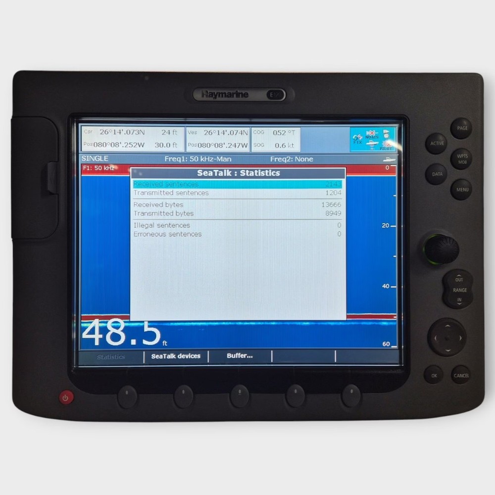 Raymarine E120 Classic Multifunction Display --E02013-- w/ Accessories - Tested