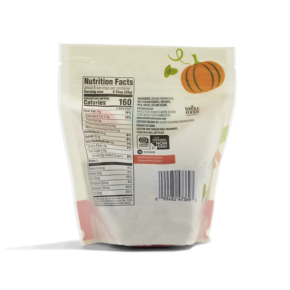 , Organic Pumpkin Seeds, 8 Ounce