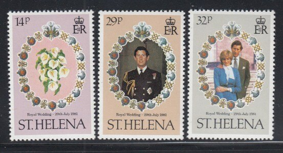 ST. HELENA 1981 Royal Wedding MNH set