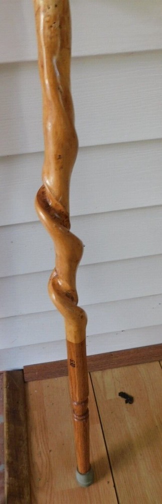 Eagle Head Twisted Wood Solid Walking Stick