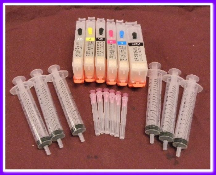 Canon Empty Refillable PGI 250, CLI 251 Cartridges 5 Color Set With Smart Chip
