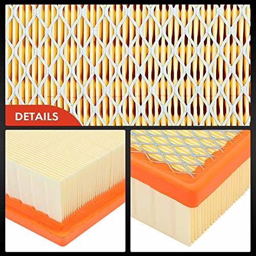 2-PC Engine & Cabin Air Filter with Activated Carbon Compatible with Ford