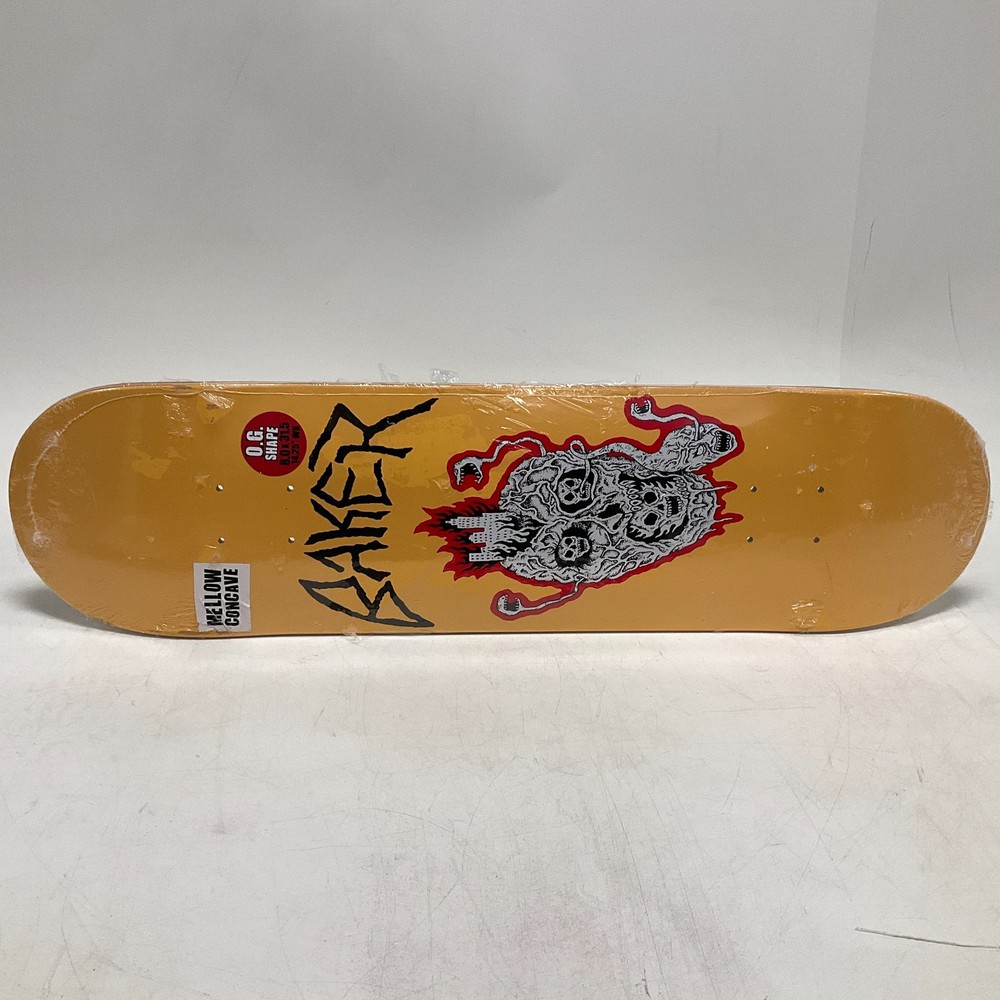 Baker Riley Hawk Judgement Day Skateboard Deck 8" x 31.5" Yellow NEW
