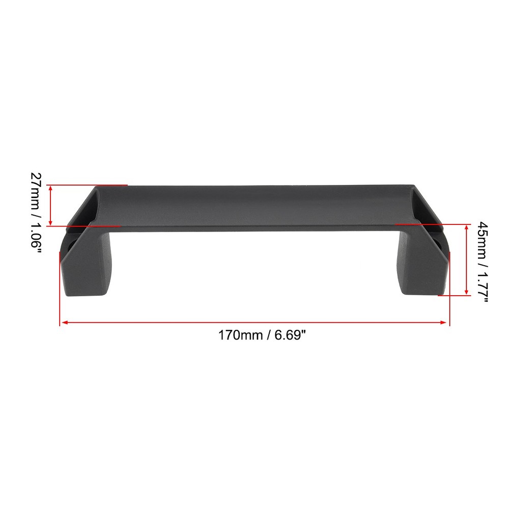 Plastic Pull Handles 150mm Hole Centers Luggage Mechanical Equipment 2Pcs