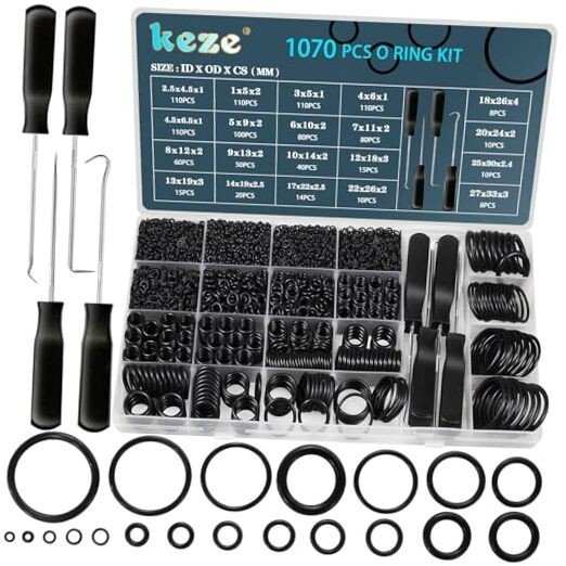 Pcs Rubber O-Rings Kit with Assorted O Ring Tools Set/20 Size/OD:4.5mm 1070