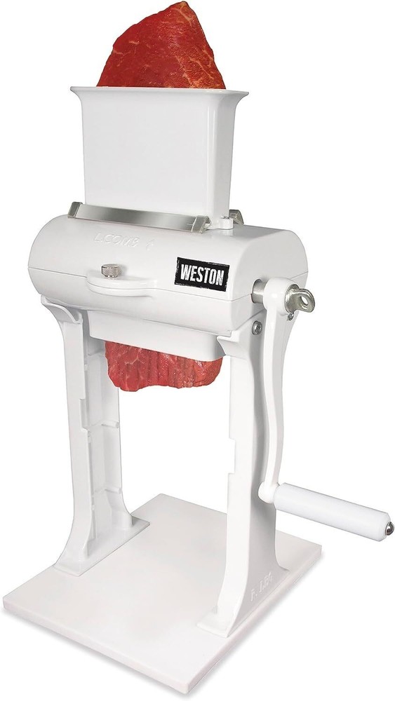Meat Tenderizer Tool & Heavy Duty Cuber Quick and Easy Manual Operation White