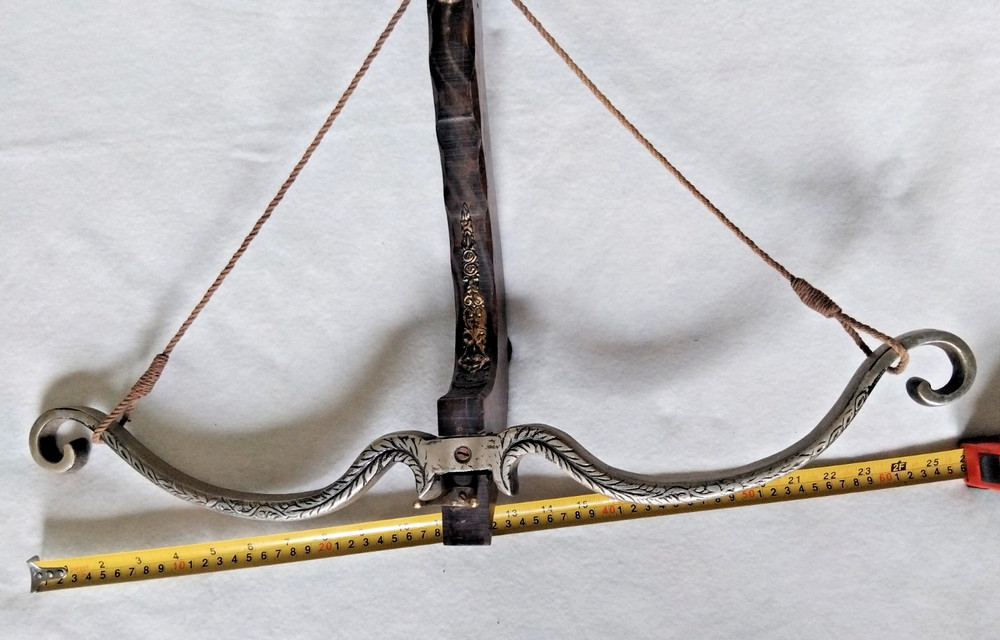 Antique Crossbow Wall Mounted Coat Hook Hanger.