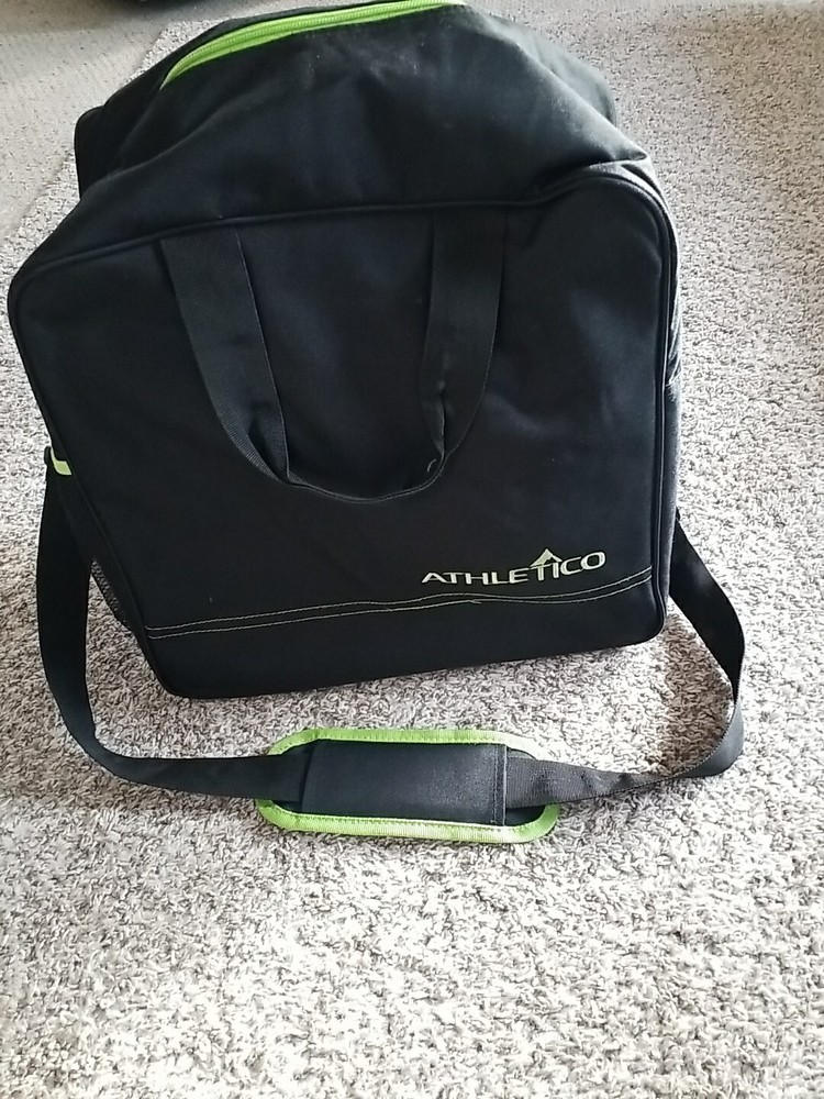 Athletico Ski Boot Bag Black Athletic Bag Padded EUC.   OC