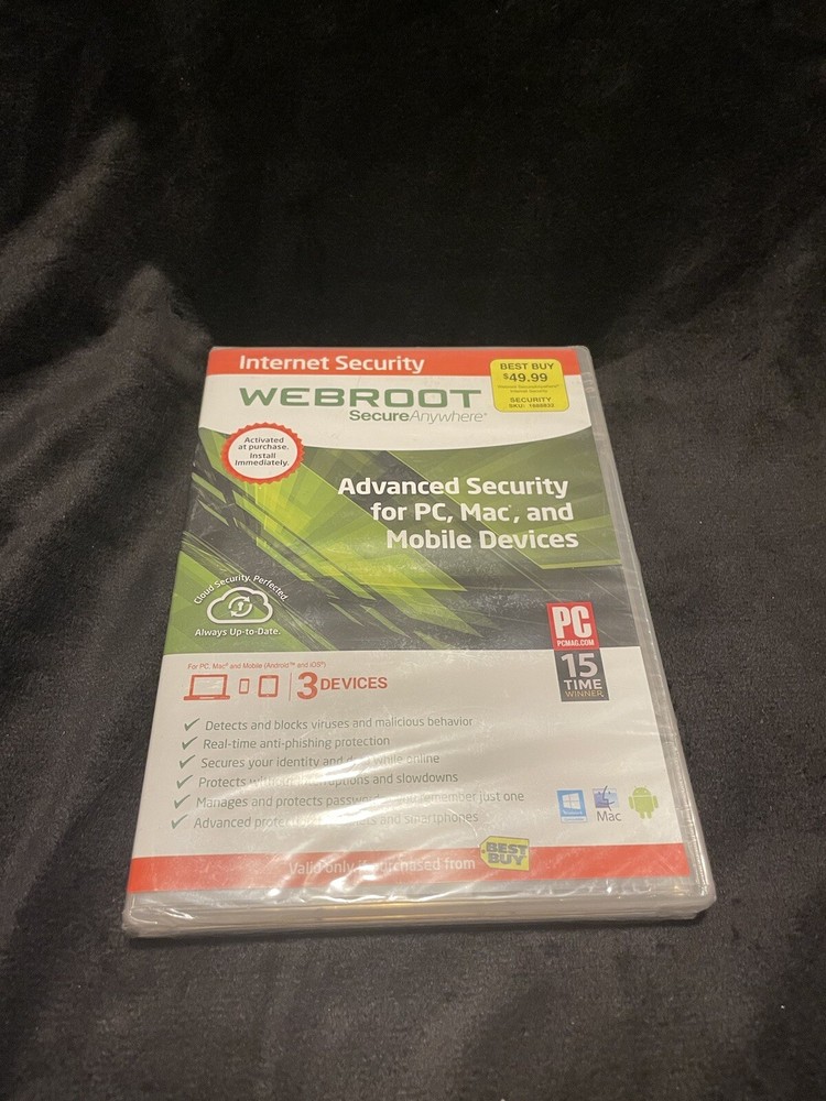 Webroot SecureAnywhere Internet Security - Full Version for Windows & Mac...
