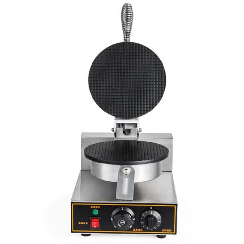 110V Ice Cream Cone Maker Machine Non-stick Egg Roll Maker Waffle Cone Baker