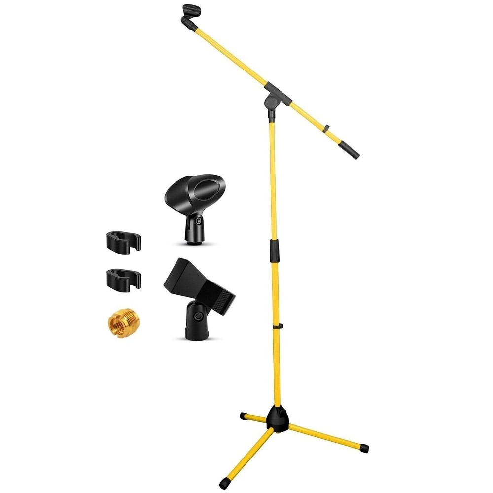 5 Core Microphone Stand Floor Adjustable 72" w Extending Telescoping Boom Arm
