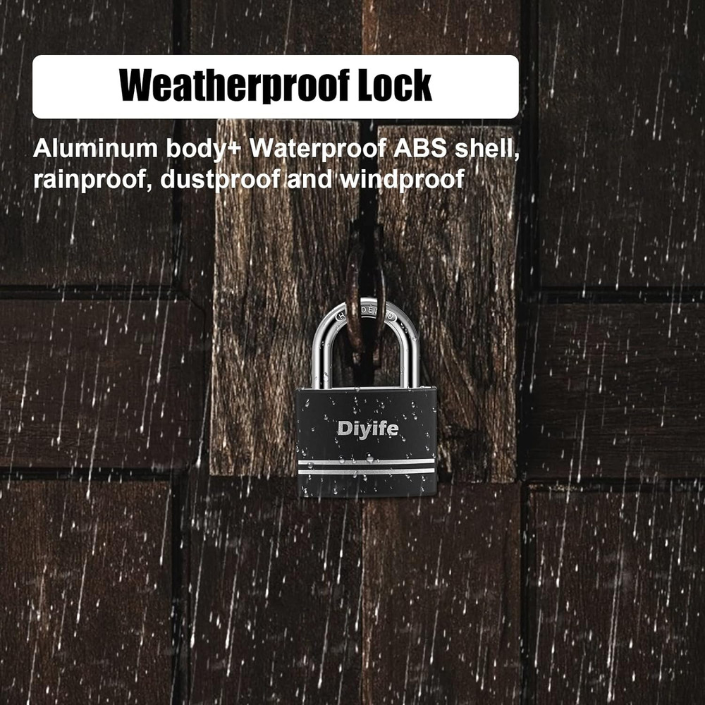 2 Pack Aluminum Padlocks Keyed Alike Anti Rust