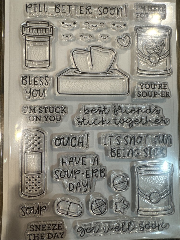 Doodlebug Pill Better Stamp Set NIP