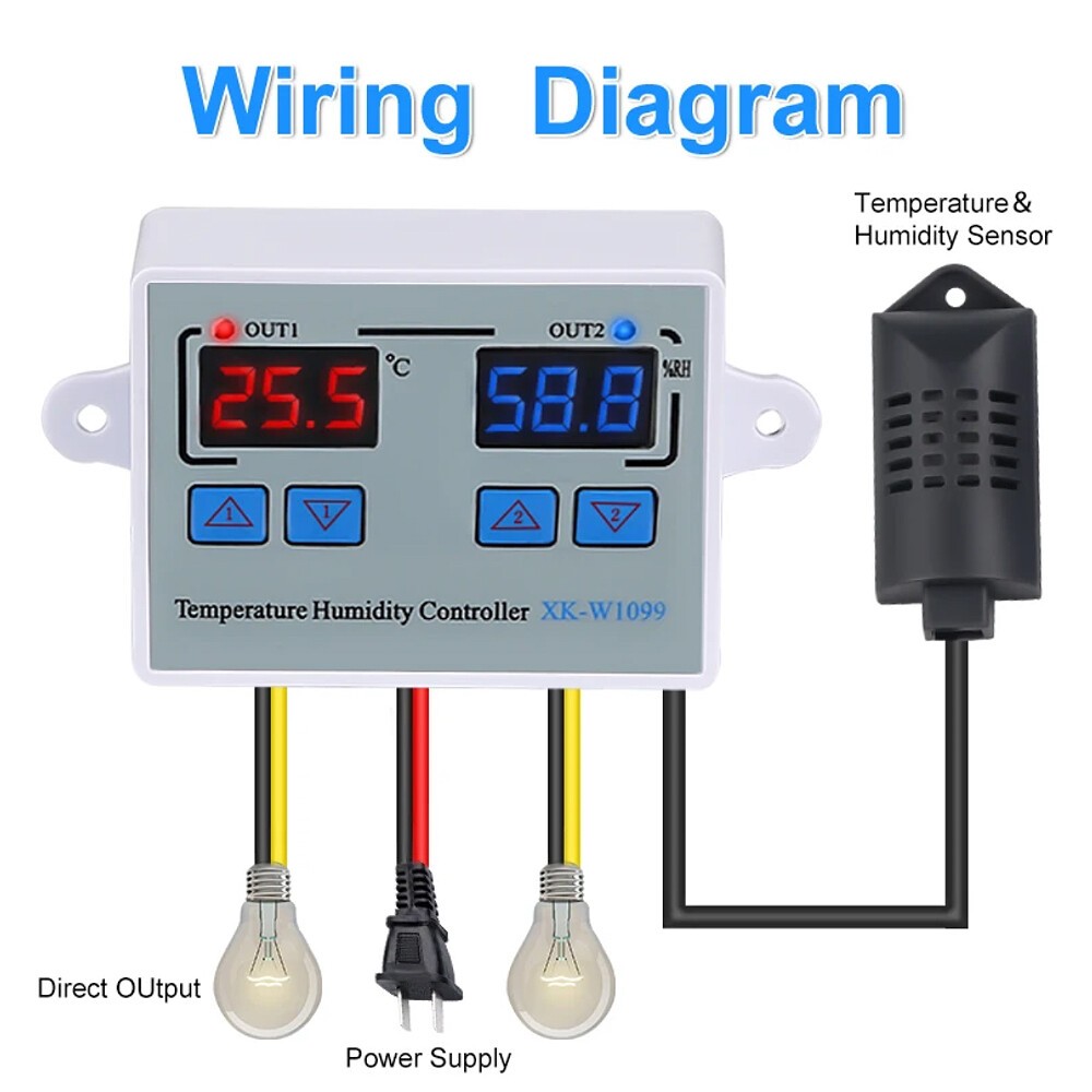 for W1099 digital controller for precise temperature and humidity control
