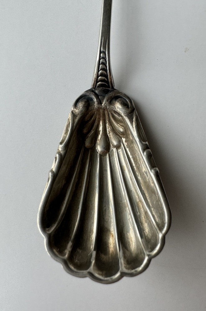 Stuttgart 800 Silver Sugar Souvenir Spoon with Enamel Shield