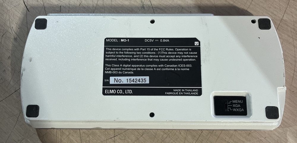 ELMO MO-1 PORTABLE VISUAL PRESENTER USB/HDMI DIGITAL DOCUMENT CAMERA