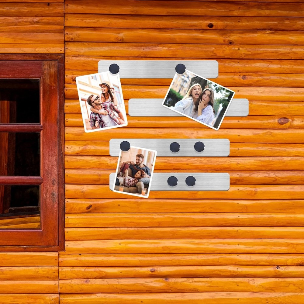 Multi-Functional Frameless Magnetic Board & Strip Set for Home and Office - 2PCS