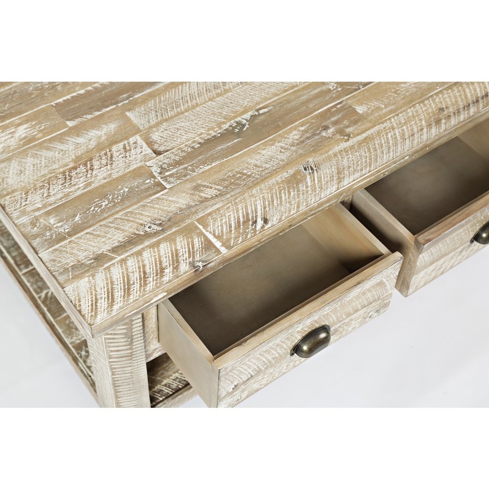 Artisan's Craft Rustic Farmhouse Distressed Solid Wood Coffee Table