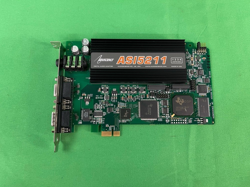 AudioScience ASI5211 Broadcast Mic Preamp Balanced Analog PCIe Card