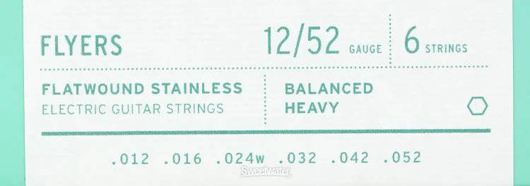 Stringjoy Flyers Electric Guitar Strings - .012-.052, Heavy