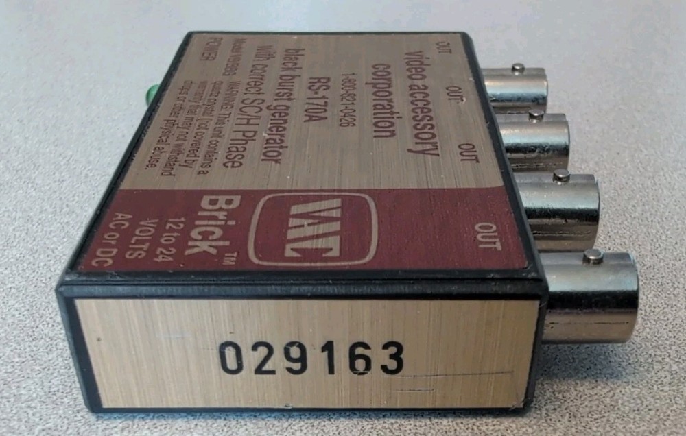 VAC Black Burst Generator W Correct SC/H Phase RS-170-A Model VB/BBG