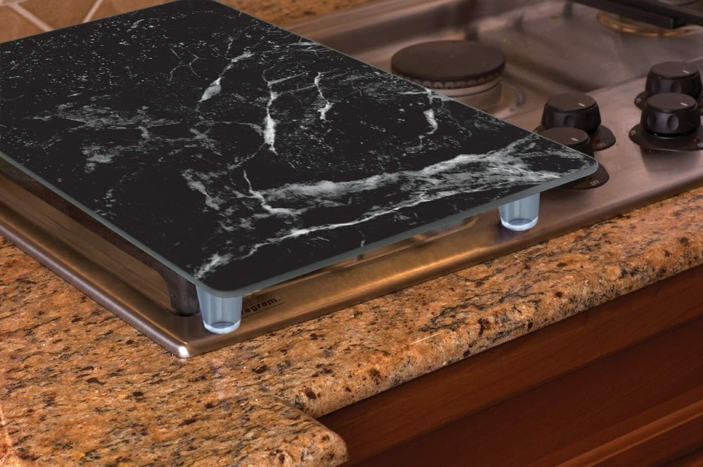'Black Marble' Design Tempered Glass Instant Counter